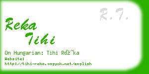 reka tihi business card